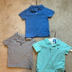 Blue and Gray Kids Polo Shirts